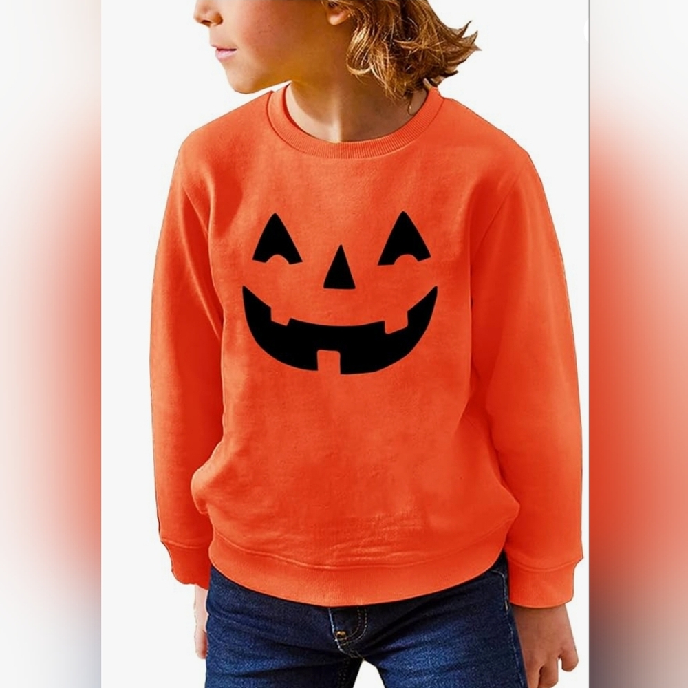 Halloween Remimi Kids Jack O Lantern Long Sleeve Sweatshirt - size L (9- 10 yo)